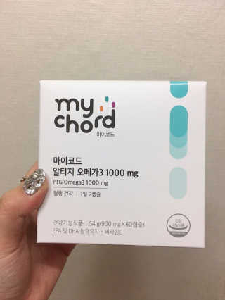 JW중외제약 마이코드 알티지 오메가3 1000 mg — 5점을 준 리뷰어가 2020년 8월 올린 사용 사진