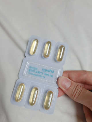JW중외제약 마이코드 알티지 오메가3 1000 mg — 4점을 준 리뷰어가 2020년 10월 올린 사용 사진