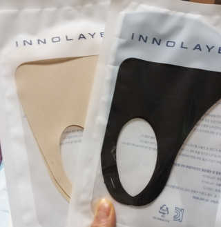 이노레이어 무봉제 마스크_신제품 — 5점을 준 리뷰어가 2020년 12월 올린 사용 사진
