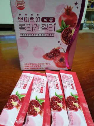 헬스업_쁘띠쁘띠석류콜라겐젤리_20g x 14포 — 5점을 준 리뷰어가 2020년 8월 올린 사용 사진