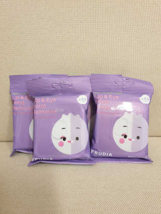 [후르디아] 블루베리 립앤아이 리무버 패드 4개 세트 — 5점을 준 리뷰어가 2020년 9월 올린 사용 사진