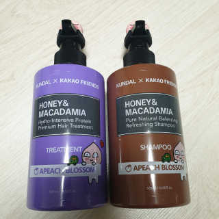 KUNDAL [쿤달 X 카카오프렌즈] 샴푸/트리트먼트 500ml 2구 세트 — 5점을 준 리뷰어가 2020년 11월 올린 사용 사진