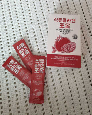 조은약초 석류콜라겐 석류즙 석류쪼옥 젤리 스틱 15포 x 20g — 5점을 준 리뷰어가 2020년 7월 올린 사용 사진