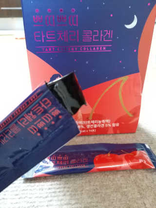 서울약사신협_쁘띠쁘띠타트체리콜라겐_20g x 14포 — 4.5점을 준 리뷰어가 2020년 12월 올린 사용 사진
