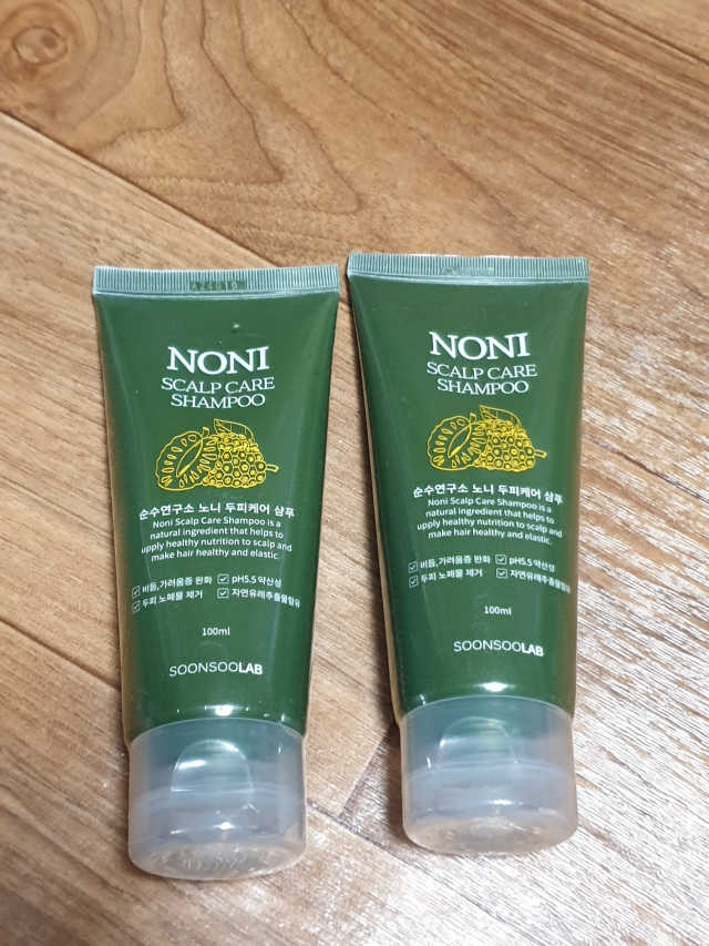 순수연구소 노니 두피케어 샴푸 100ml 2ea 리뷰 사진