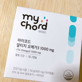 JW중외제약 마이코드 알티지 오메가3 1000 mg — 5점을 준 리뷰어가 2020년 8월 올린 사용 사진