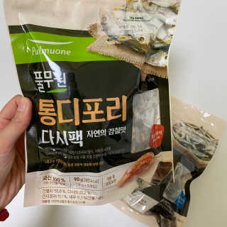 [풀무원] 자연의 감칠맛 통디포리, 통멸치 다시팩 세트 — 5점을 준 리뷰어가 2020년 5월 올린 사용 사진
