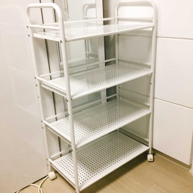 DIY 다용도 메쉬 철제 트롤리 수납선반 렌지대 정리함 리뷰 사진