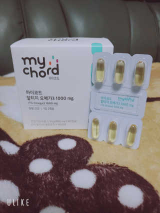 JW중외제약 마이코드 알티지 오메가3 1000 mg — 5점을 준 리뷰어가 2020년 10월 올린 사용 사진