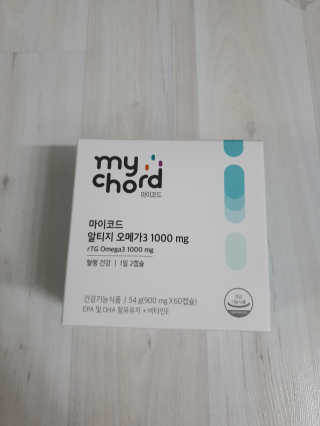 JW중외제약 마이코드 알티지 오메가3 1000 mg — 5점을 준 리뷰어가 2020년 8월 올린 사용 사진