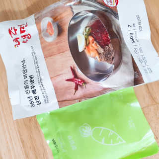[해주냉면] 신천맛집 매운 비빔냉면 2인분 + 무절임 — 5점을 준 리뷰어가 2020년 5월 올린 사용 사진