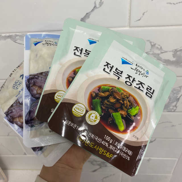 완도사랑 전복죽 250g - 2팩 + 전복장조림 2팩 리뷰 사진