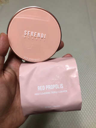 세렌디뷰티 레드 프로폴리스 하이 커버링 트리플 쿠션 — 3.5점을 준 리뷰어가 2020년 8월 올린 사용 사진
