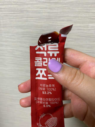 조은약초 석류콜라겐 석류즙 석류쪼옥 젤리 스틱 15포 x 20g — 5점을 준 리뷰어가 2020년 9월 올린 사용 사진