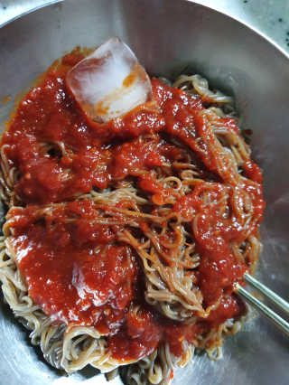 [해주냉면] 신천맛집 매운 비빔냉면 2인분 + 무절임 — 4점을 준 리뷰어가 2020년 5월 올린 사용 사진