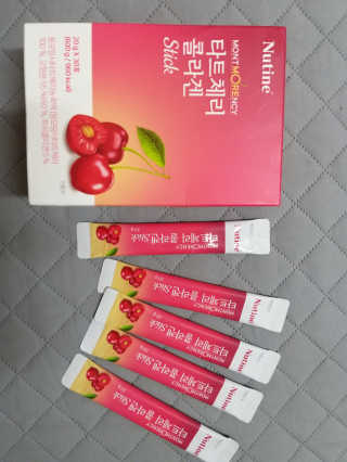 뉴틴 타트체리 콜라겐 스틱 20g X 30포 — 4점을 준 리뷰어가 2020년 8월 올린 사용 사진