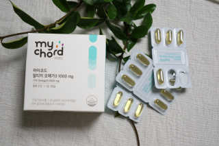 JW중외제약 마이코드 알티지 오메가3 1000 mg — 5점을 준 리뷰어가 2020년 8월 올린 사용 사진