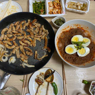 [해주냉면] 신천맛집 매운 비빔냉면 2인분 + 무절임 — 5점을 준 리뷰어가 2020년 5월 올린 사용 사진