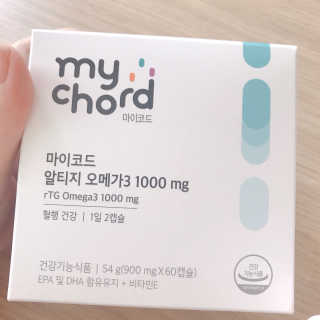 JW중외제약 마이코드 알티지 오메가3 1000 mg — 5점을 준 리뷰어가 2020년 8월 올린 사용 사진