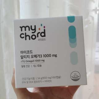 JW중외제약 마이코드 알티지 오메가3 1000 mg — 5점을 준 리뷰어가 2020년 7월 올린 사용 사진