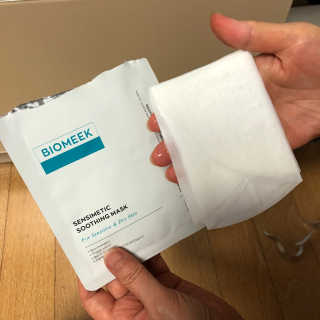바이오믹 BIOMEEK SENSIMETIC SOOTHING MASK.S — 5점을 준 리뷰어가 2020년 6월 올린 사용 사진
