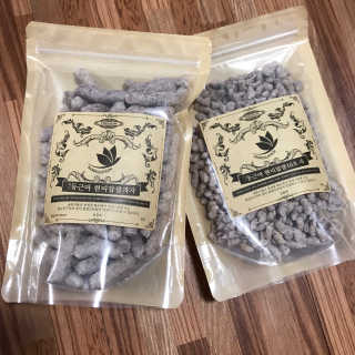 산들녘 둥근마 현미 찹쌀 과자와 둥근마 현미 찹쌀 10초 죽 — 4.5점을 준 리뷰어가 2020년 7월 올린 사용 사진