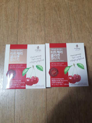 자연에온 가득담은 몽모랑시 타트체리 콜라겐 젤리스틱 — 5점을 준 리뷰어가 2020년 12월 올린 사용 사진