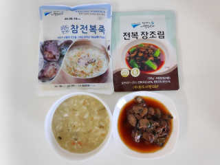 바다는다웰빙이다 완도사랑 전복죽 250g - 2팩 + 전복장조림 2팩 — 4점을 준 리뷰어가 2020년 8월 올린 사용 사진