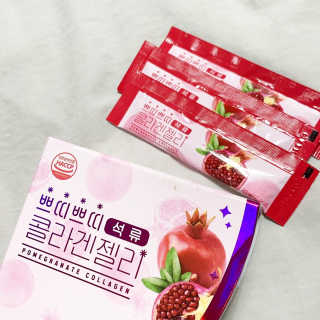 헬스업_쁘띠쁘띠석류콜라겐젤리_20g x 14포 — 3.5점을 준 리뷰어가 2020년 8월 올린 사용 사진