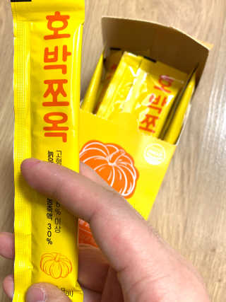 조은약초 국산 늙은 호박즙 호박쪼옥 젤리 20g x 15포 — 5점을 준 리뷰어가 2020년 9월 올린 사용 사진
