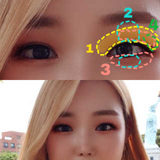 [블랙루즈] 크리스탈 하트 락 섀도우 4종 중 택1 — 4.5점을 준 리뷰어가 2020년 9월 올린 사용 사진