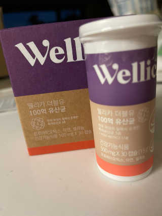 웰리카 더블유 100억 유산균 — 5점을 준 리뷰어가 2020년 12월 올린 사용 사진
