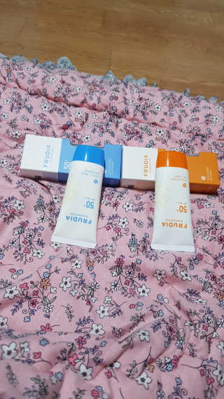 [후르디아] 혼합자차 선 에센스+톤업 선크림 2종 — 5점을 준 리뷰어가 2020년 5월 올린 사용 사진