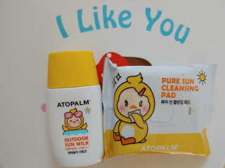 아토팜 야외놀이 선밀크 SPF50+ PA+++ — 5점을 준 리뷰어가 2020년 5월 올린 사용 사진
