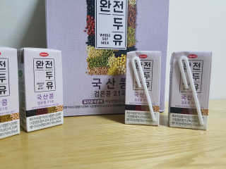 세상간단 완전푸드 [완전두유] 5종 — 4점을 준 리뷰어가 2020년 4월 올린 사용 사진