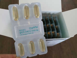 JW중외제약 마이코드 알티지 오메가3 1000 mg — 5점을 준 리뷰어가 2020년 9월 올린 사용 사진