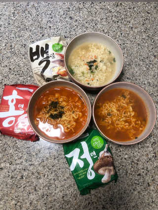 [풀무원] 자연은맛있다 정면, 백면, 홍면  세트 — 4점을 준 리뷰어가 2020년 9월 올린 사용 사진