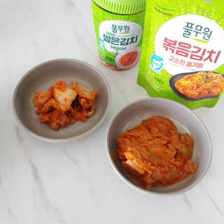 [풀무원] 들기름 볶음김치, 톡톡 김치, 깔끔한 김치 — 5점을 준 리뷰어가 2020년 6월 올린 사용 사진