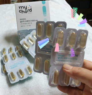 JW중외제약 마이코드 알티지 오메가3 1000 mg — 5점을 준 리뷰어가 2020년 7월 올린 사용 사진