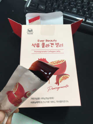 365더건강 에버뷰티 석류콜라겐 젤리 — 5점을 준 리뷰어가 2020년 8월 올린 사용 사진