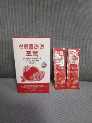 조은약초 석류콜라겐 석류즙 석류쪼옥 젤리 스틱 15포 x 20g — 5점을 준 리뷰어가 2020년 7월 올린 사용 사진