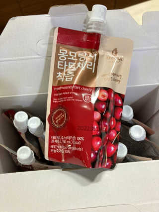 자연에온 몽모랑시 타트체리 착즙 100mL 10개입 2BOX — 5점을 준 리뷰어가 2020년 11월 올린 사용 사진