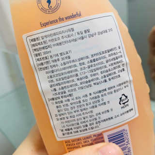 알게마린 해피피치 샤워젤 — 4점을 준 리뷰어가 2020년 7월 올린 사용 사진