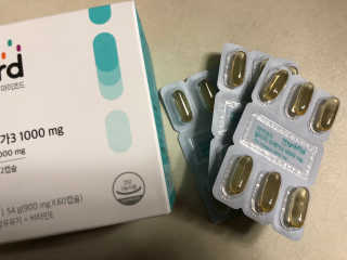 JW중외제약 마이코드 알티지 오메가3 1000 mg — 4.5점을 준 리뷰어가 2020년 7월 올린 사용 사진