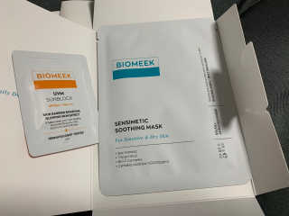 바이오믹 BIOMEEK SENSIMETIC SOOTHING MASK.S — 5점을 준 리뷰어가 2020년 6월 올린 사용 사진