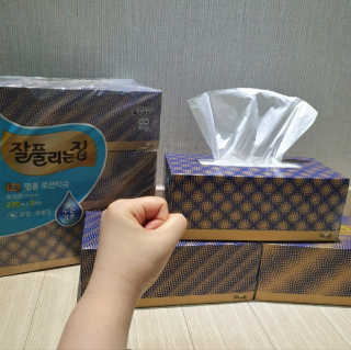 잘풀리는집 부드러운 모이스처 보습 미용 티슈 230매 — 5점을 준 리뷰어가 2020년 9월 올린 사용 사진