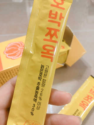 조은약초 국산 늙은 호박즙 호박쪼옥 젤리 20g x 15포 — 5점을 준 리뷰어가 2020년 9월 올린 사용 사진