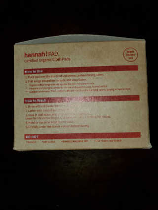 한나패드 hannahpad 재사용 가능한 패드-샘플 세트 — 4점을 준 리뷰어가 2020년 10월 올린 사용 사진