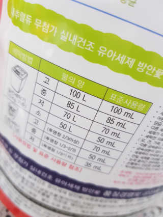 내추럴듀 실내건조 유아세제 2개 + 유아유연제 1개 — 5점을 준 리뷰어가 2020년 4월 올린 사용 사진