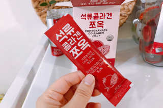 조은약초 석류콜라겐 석류즙 석류쪼옥 젤리 스틱 15포 x 20g — 5점을 준 리뷰어가 2020년 9월 올린 사용 사진